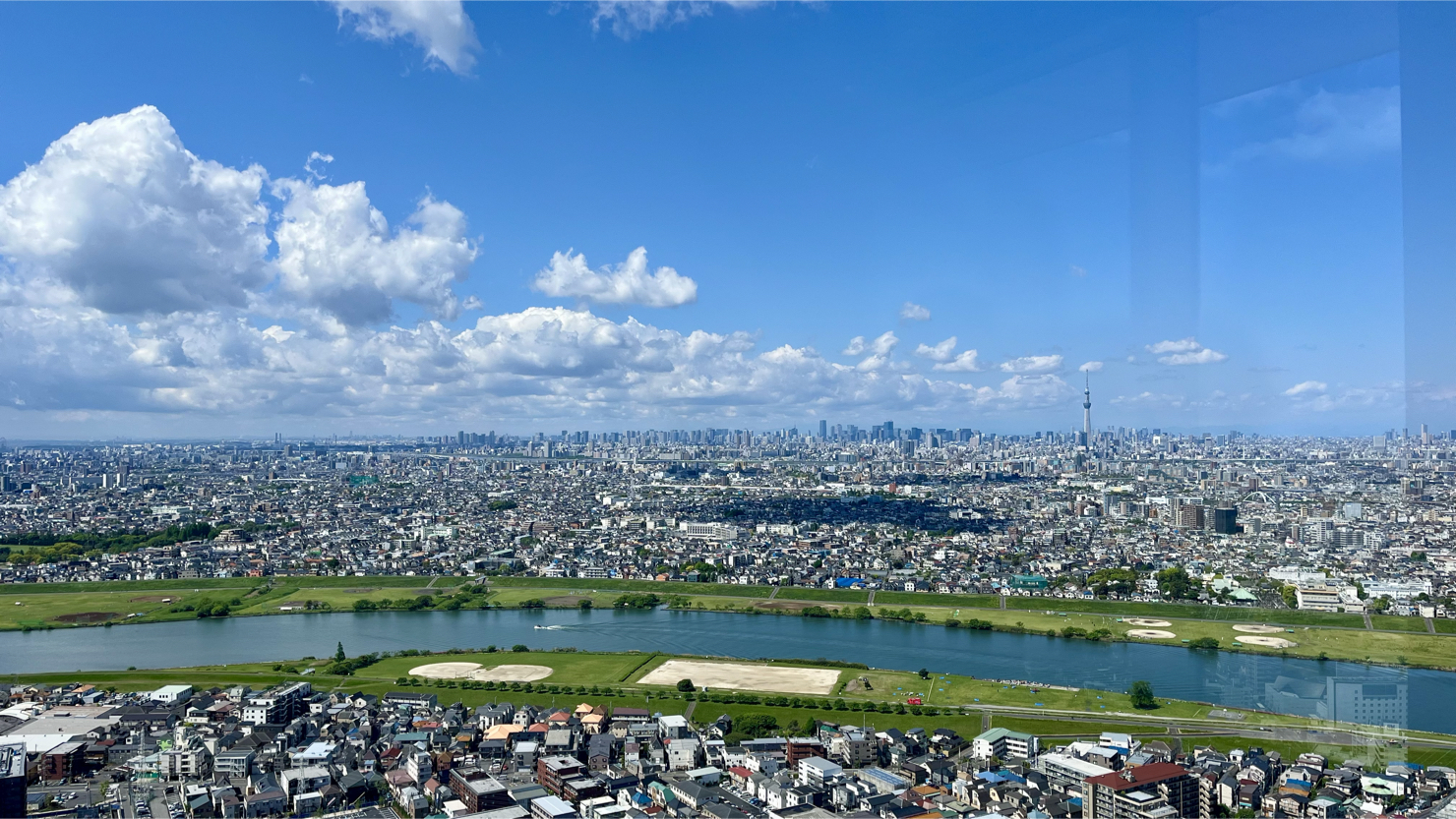アイ・リンクタウン展望施設から都心方面を望む（2025年5月撮影）