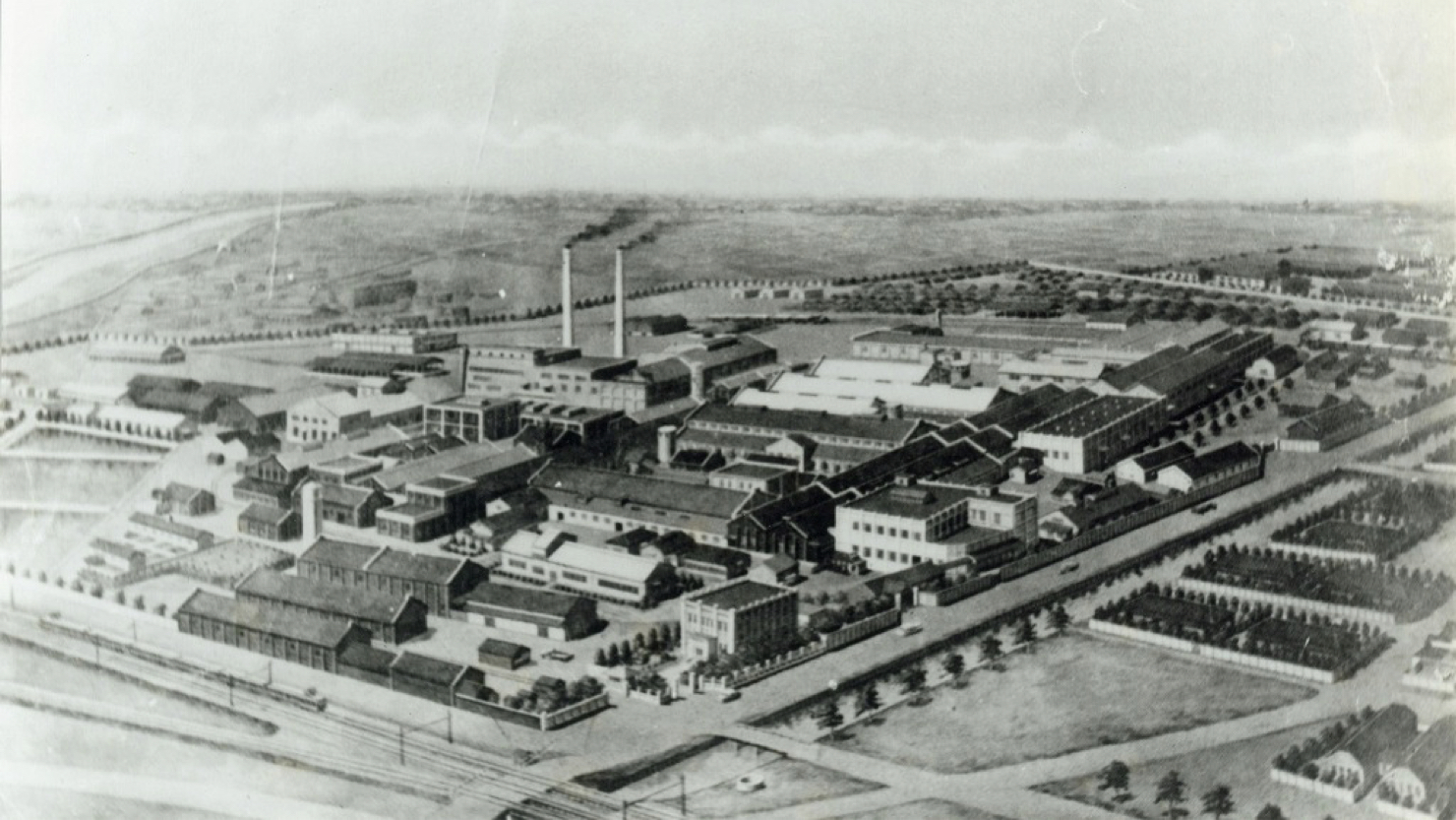 三菱製紙中川工場　※出典：葛飾区「葛飾区史、第3章　地域の歴史、第４節　新宿」https://www.city.katsushika.lg.jp/history/child/3-4-139.html