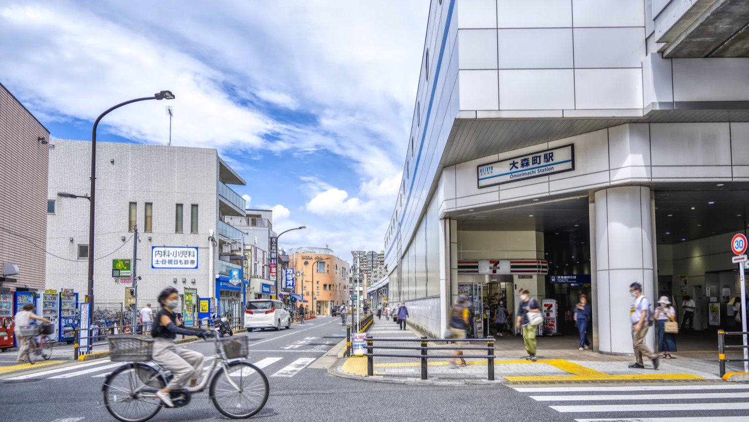 大森町駅前の様子