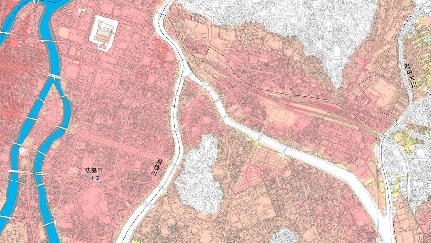 太田川水系洪水浸水想定区域図(出典:国土交通省 公式サイト)