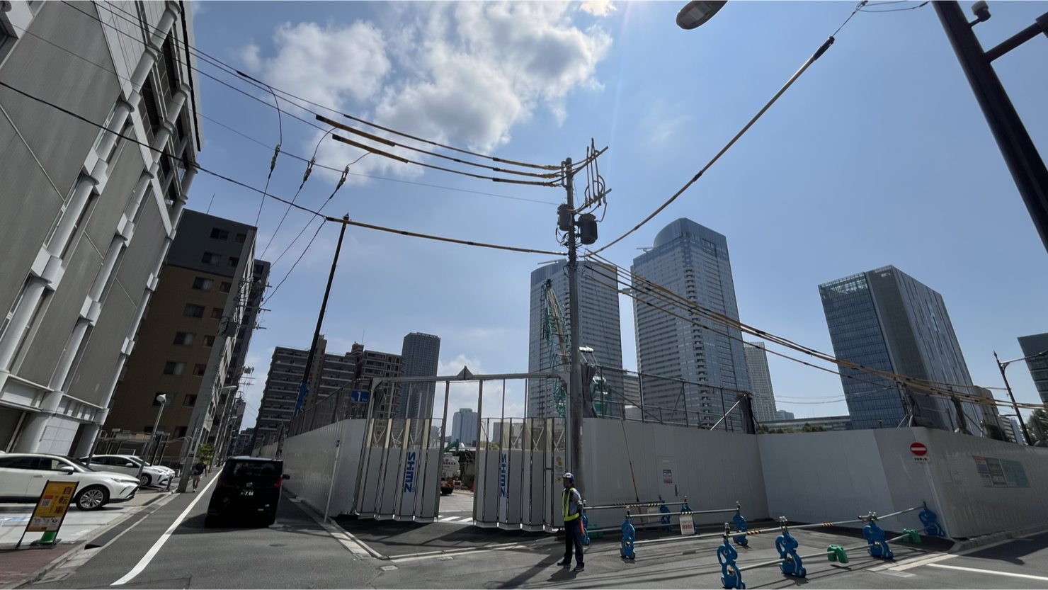 解体工事中の「勝どき東地区第一種市街地再開発事業」（2025年6月撮影）