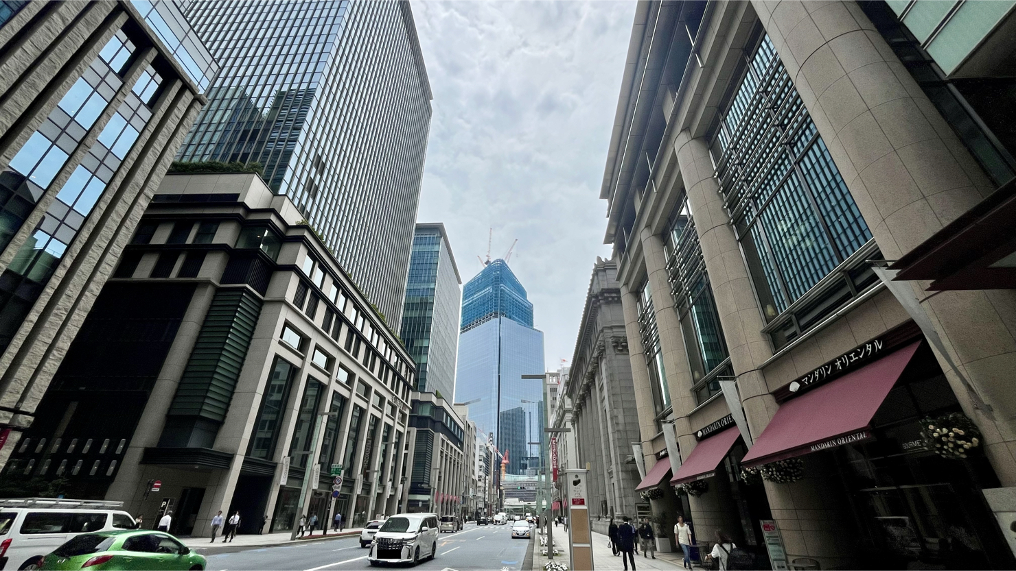 日本橋北側方面より日本橋一丁目中地区第一種市街地再開発事業を撮影　※2025年6月撮影