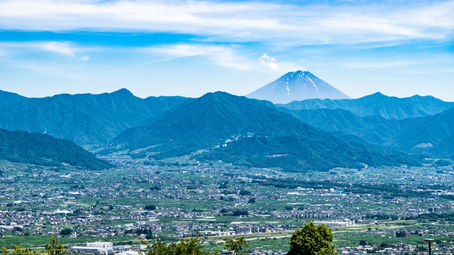 山梨県甲府盆地