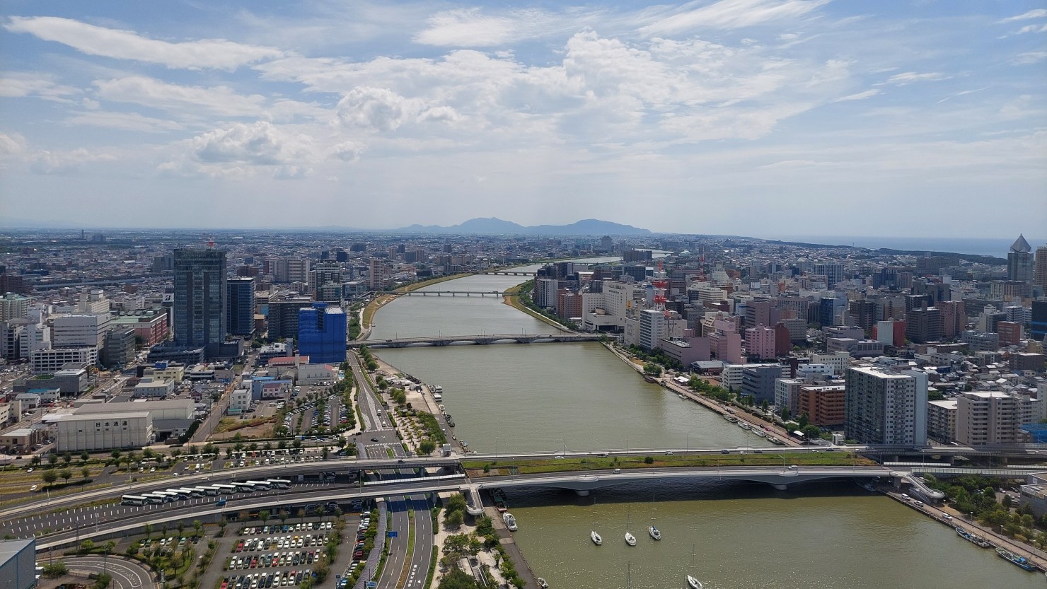 朱鷺メッセの展望台からの眺め