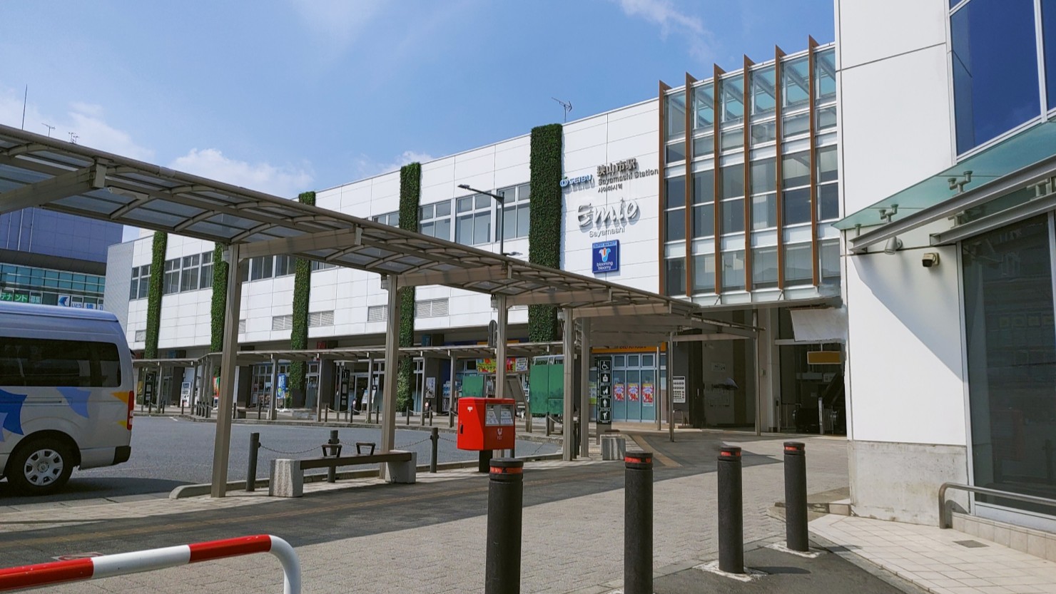 狭山市駅東口前の様子