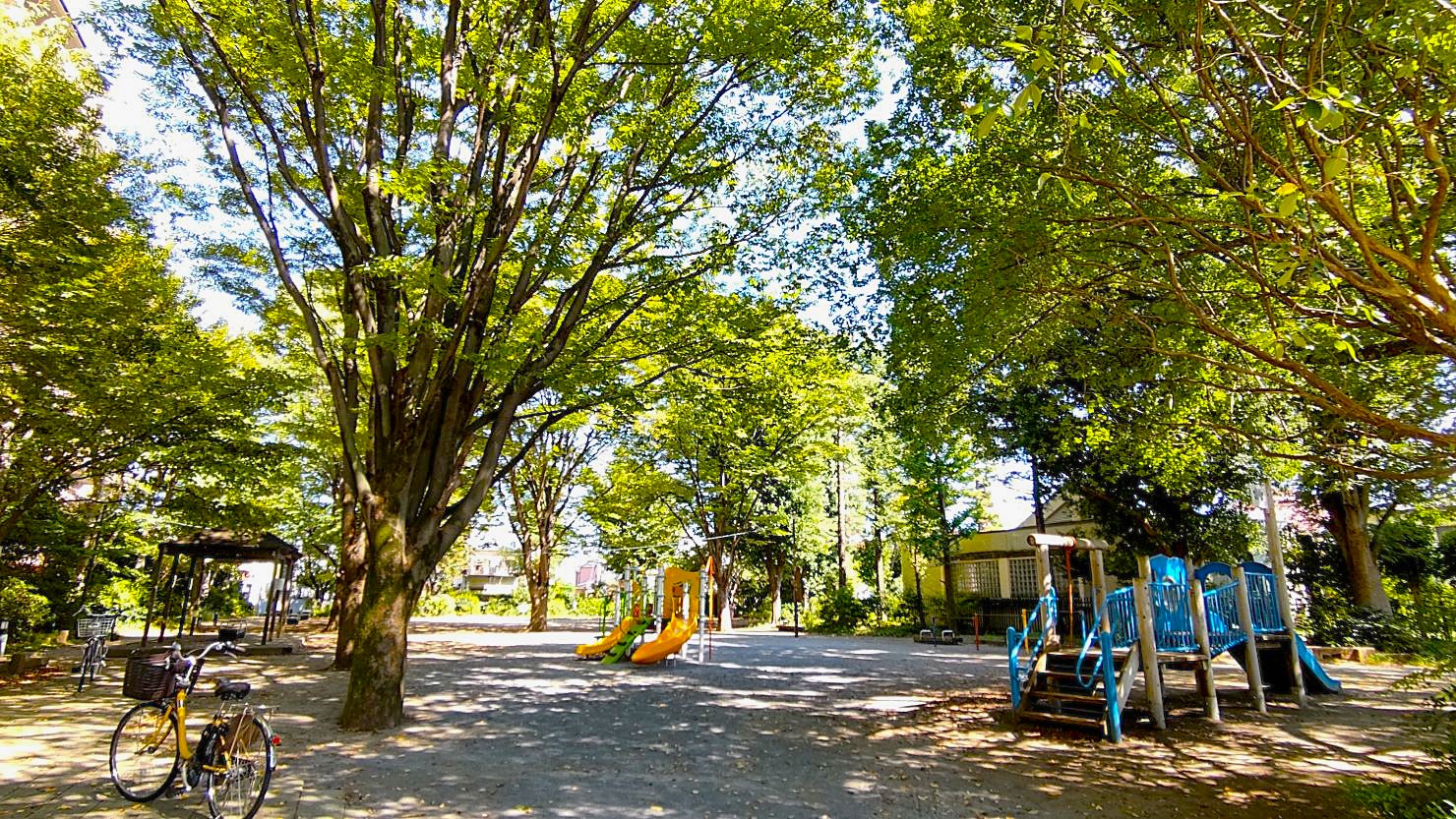 木々が生い茂る「西口中央公園」　© 泉哲也