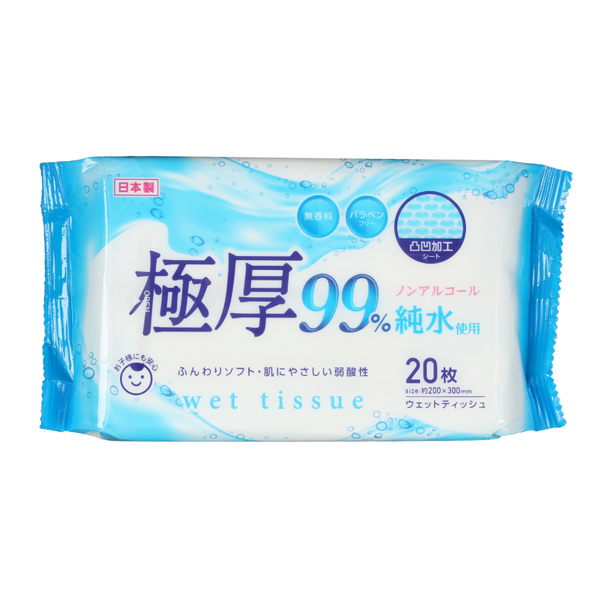セリア 極厚99%純水使用 ウェットティッシュ
