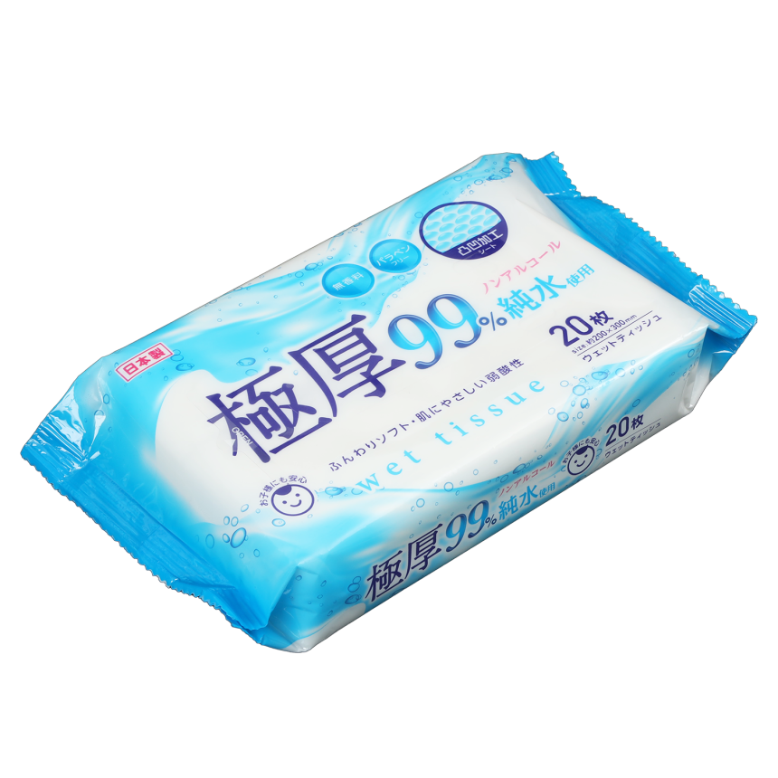 セリア 極厚99%純水使用 ウェットティッシュ