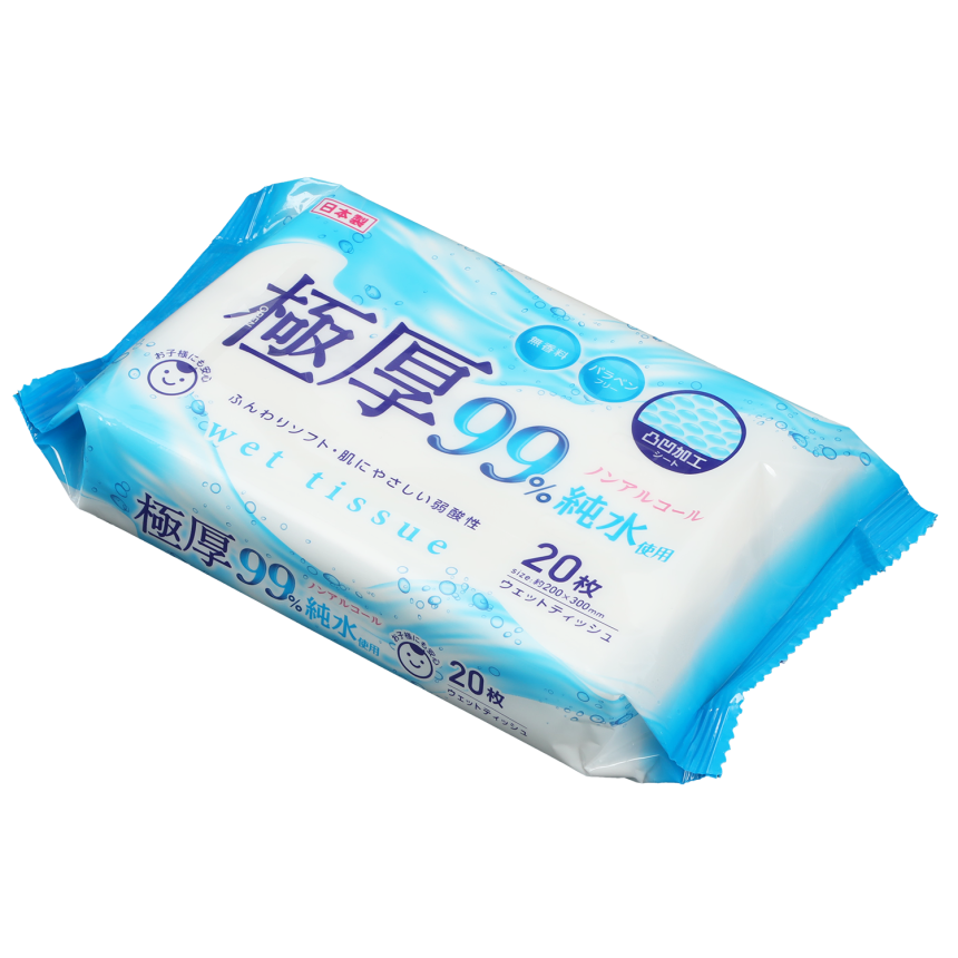 セリア 極厚99%純水使用 ウェットティッシュ