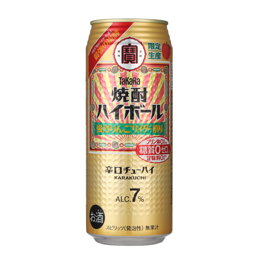 宝 焼酎ハイボール 強烈りんごサイダー割り500ml