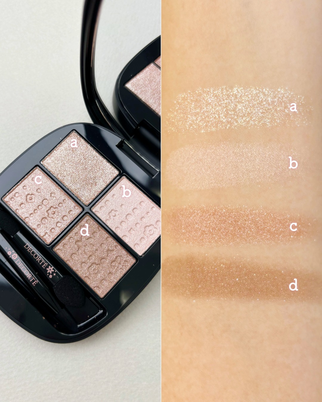 コスメデコルテ クリスマスコフレ2025 アイシャドウ スウォッチ