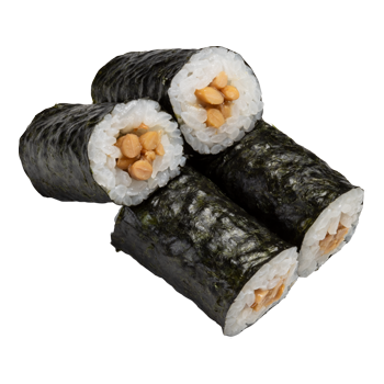 スシロー_小粒納豆巻（ねぎ抜き）（167kcal）