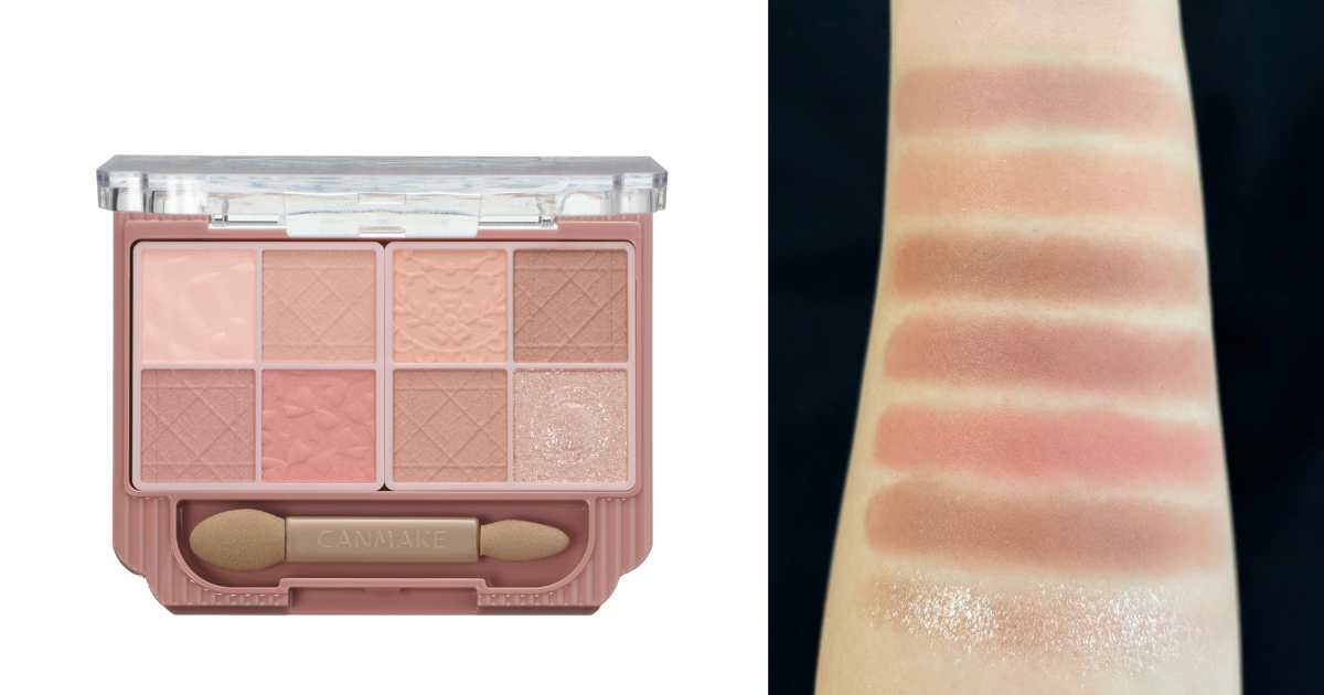 キャンメイク プティパレットアイズ（マット）　M03　腕のスウォッチ　イエベ春