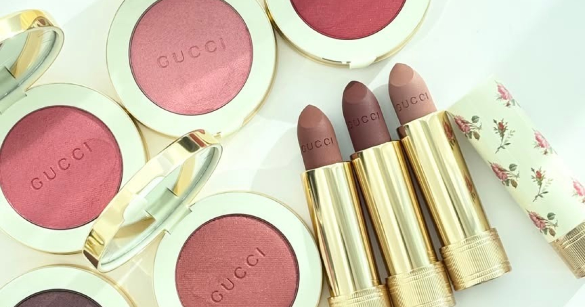 GUCCI beautyミラー チーク マスカラ ルージュ セット グッチ ビューティ】新作チーク＆新色リップを全色スウォッチ！ 温かみ