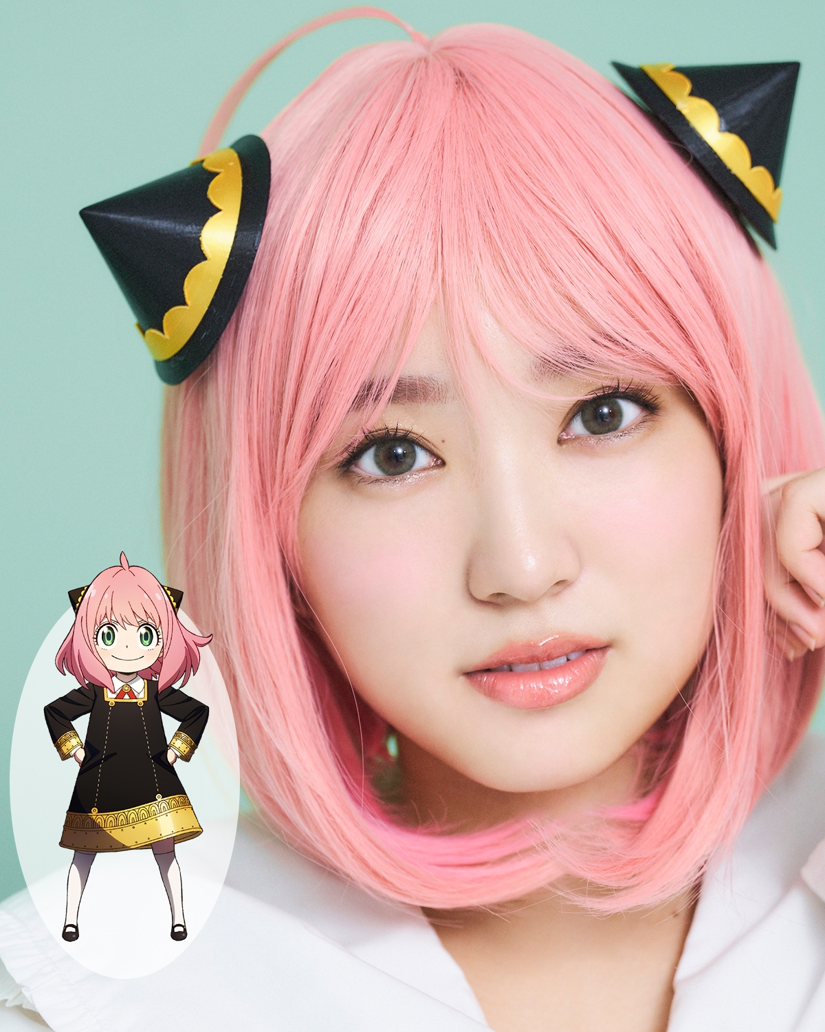 【SPY×FAMILYアーニャコスプレメイク】2022年ハロウィンの主役に！ 矢吹奈子さんと【アーニャみメイク】大研究　GALLERY_1_1