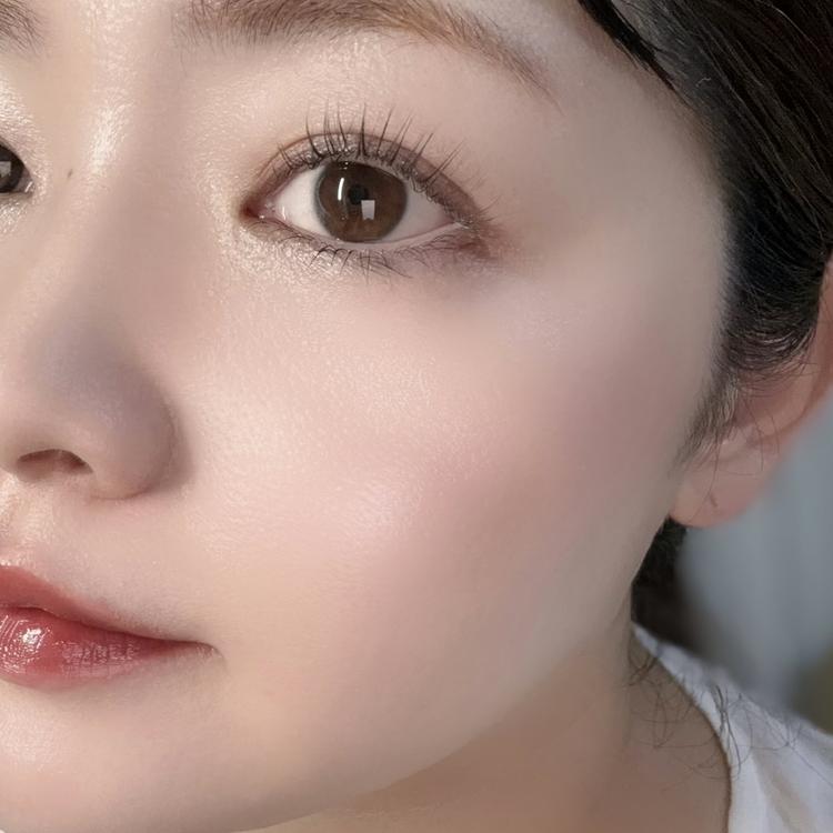 キャンメイク「パウダーチークス」をブルベがスウォッチ P03 チアフルピーチ