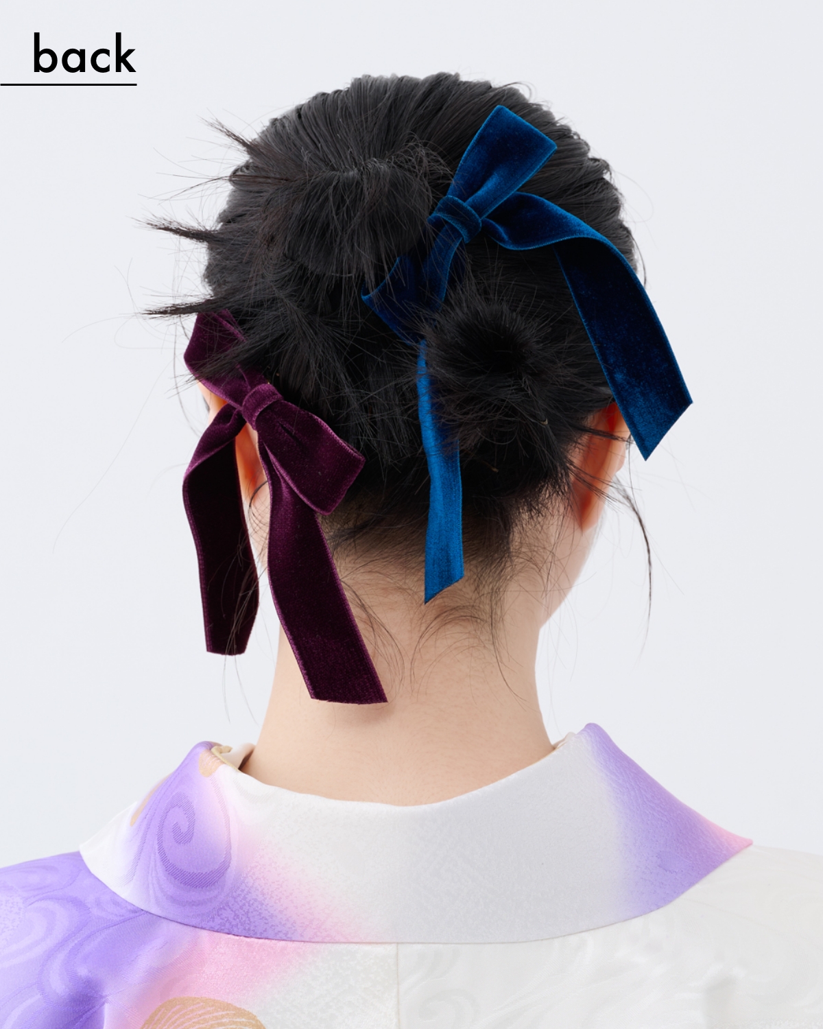 【卒業式袴ヘアアレンジ・ミディアム➁】ツンツン毛束感が可愛い♡ 韓国っぽカチモリヘア（back）