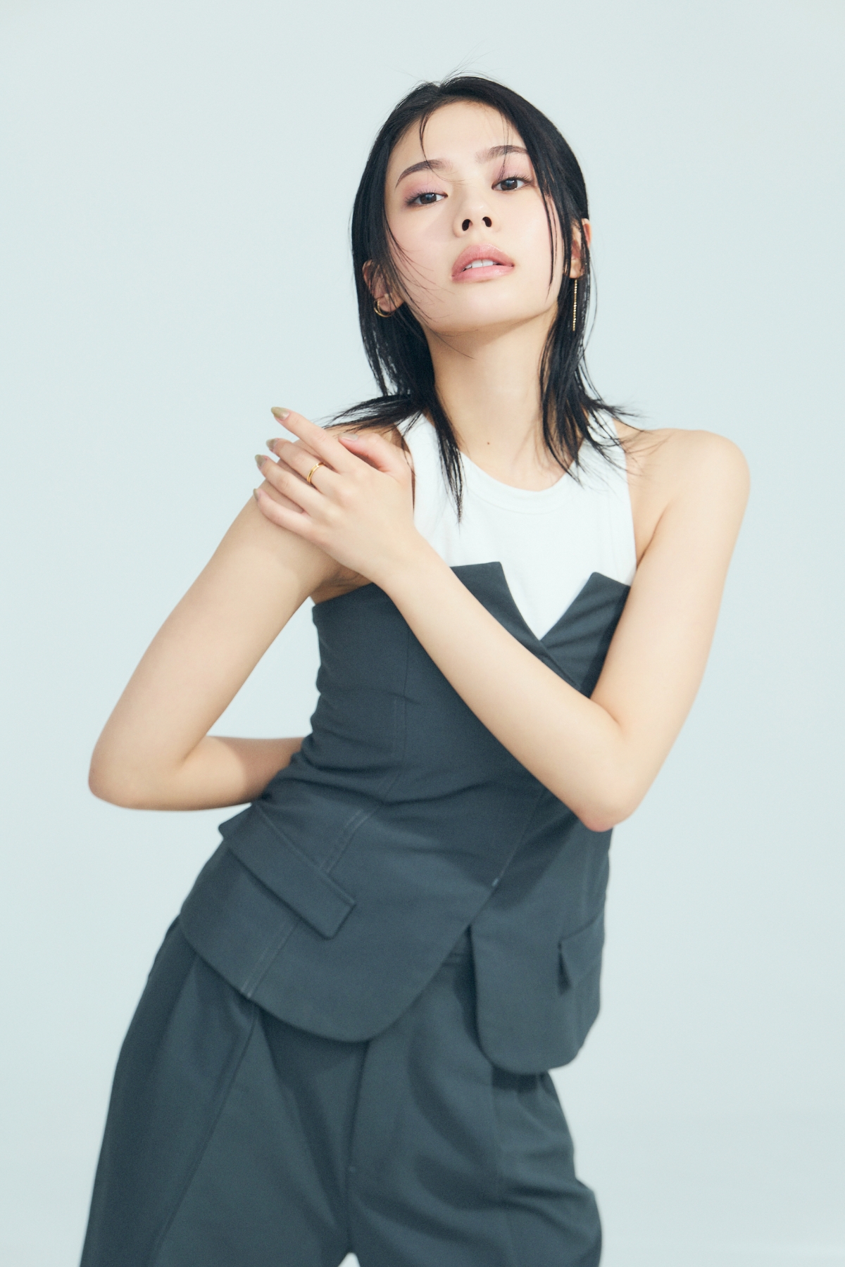 安斉星来さん　夏メイク　ピンクのワントーンメイク