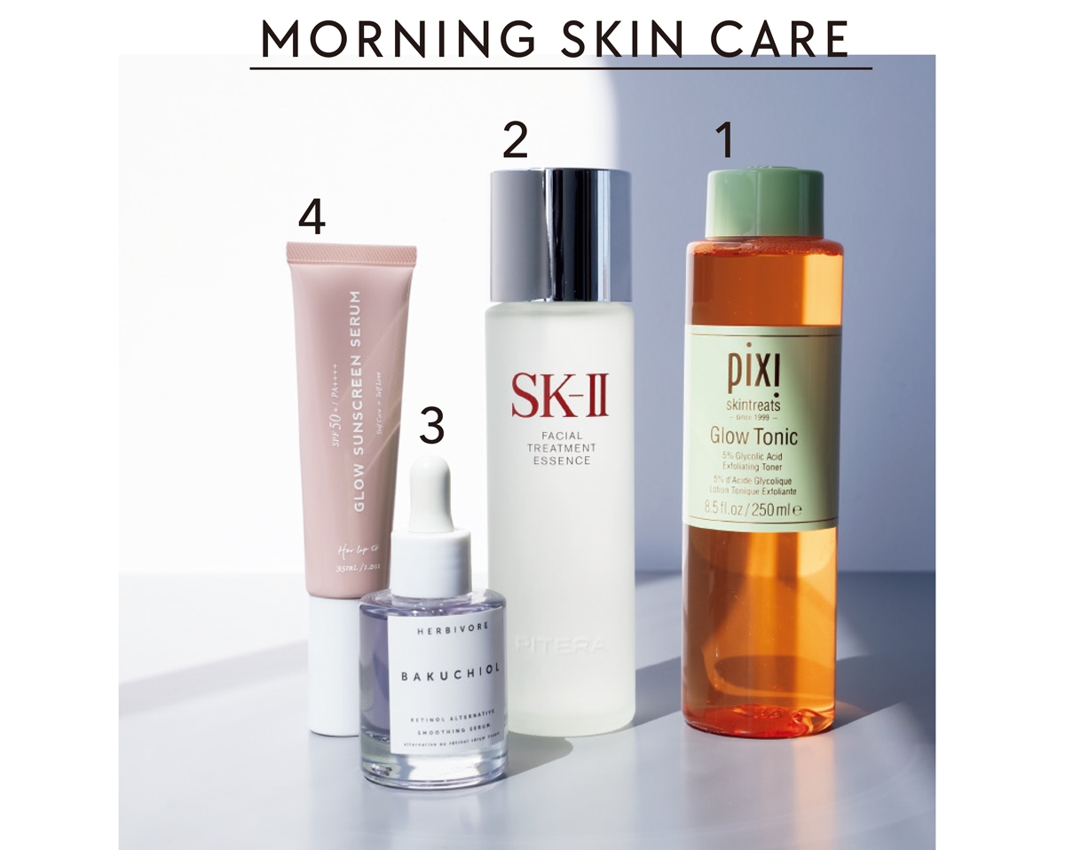 朝のメイク前はベタつかず潤うものを