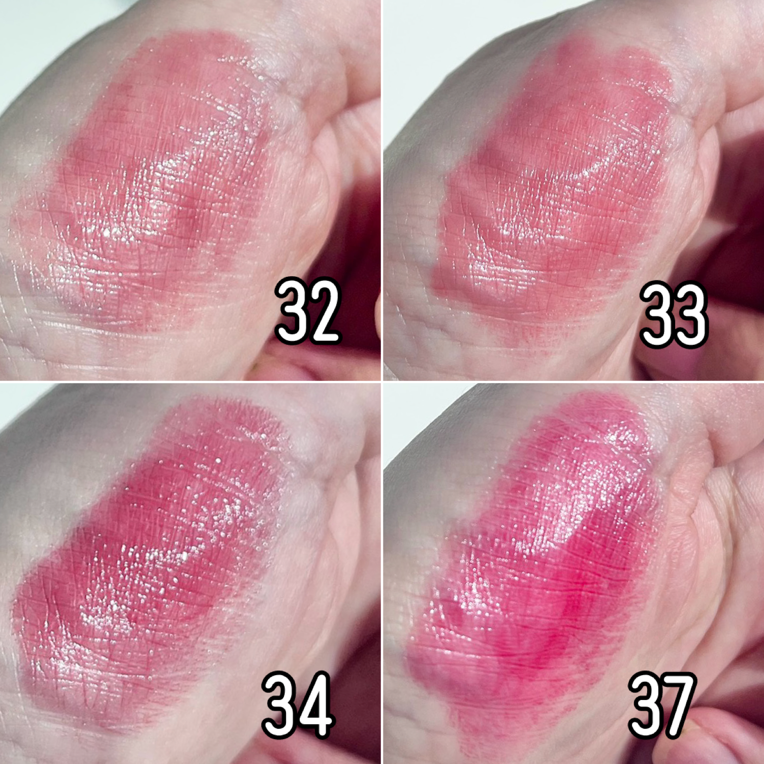 3CE グレイジー リップグロウ　カラバリ　スウォッチ