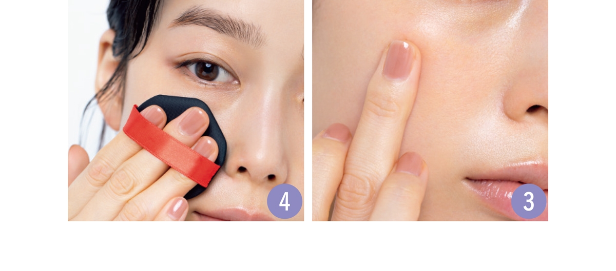 肌を柔らかくしてから徹底的に埋め隠す How to-2