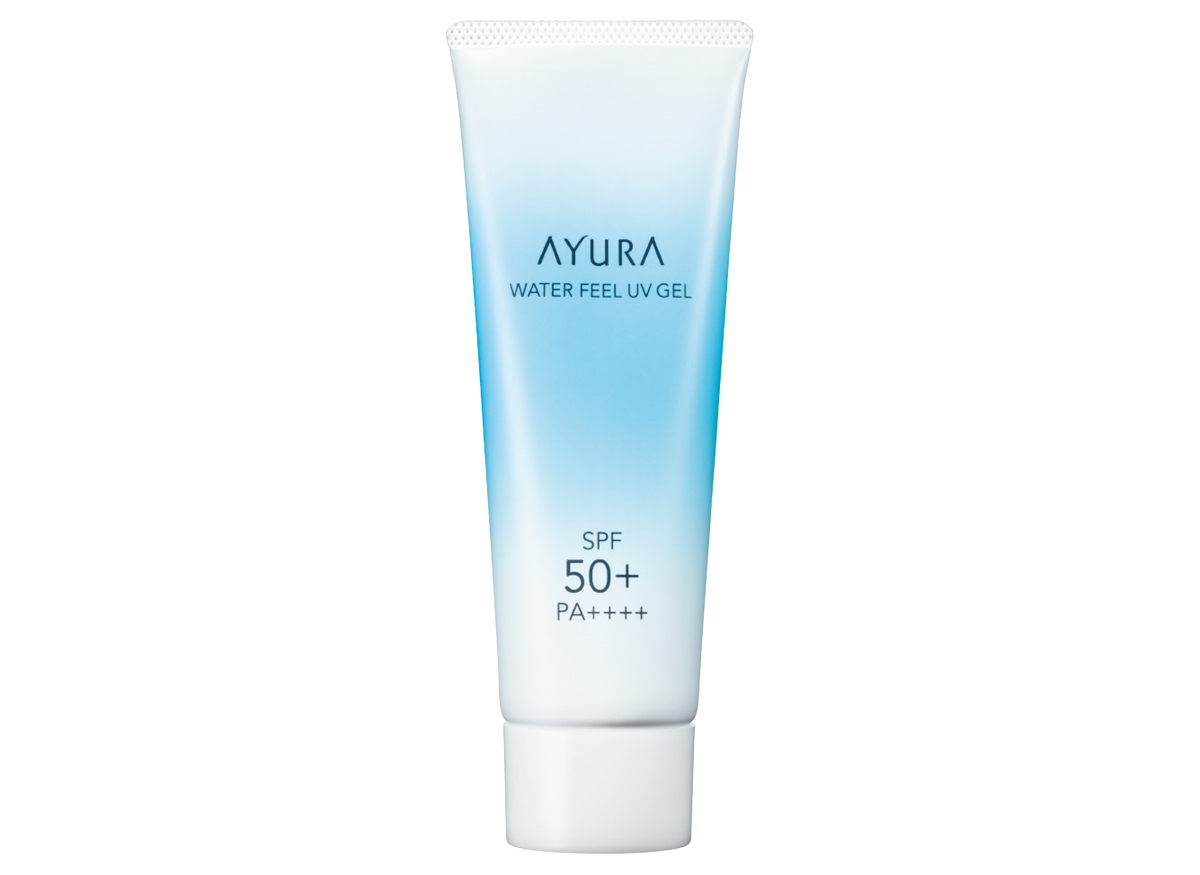 ウォーターフィールUVジェルα SPF50+・PA++++ 75g ￥3080／アユーラ