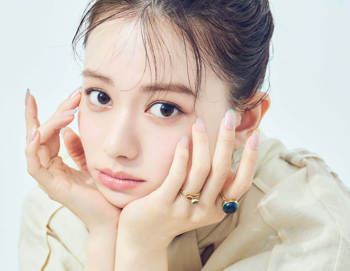 山本舞香　天然石リング×夏リングのベストバランス