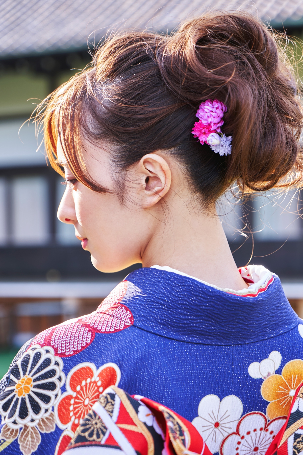 2022年オスカープロモーション新春晴れ着撮影会　宮本茉由　振袖ヘアアレンジ