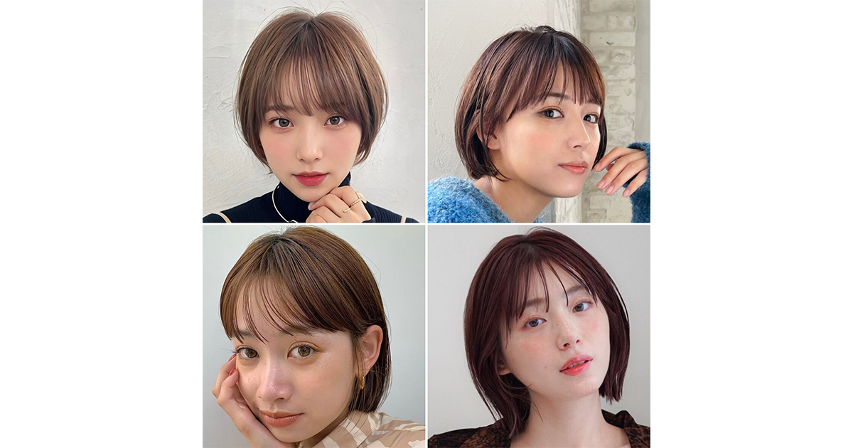前髪あり】ショート＆ショートボブ30選！ 面長カバーやトレンドの