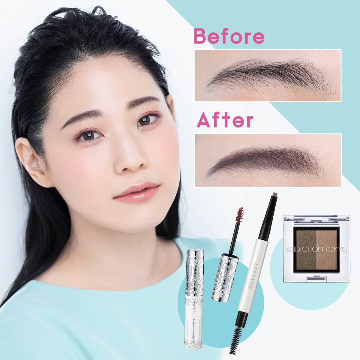 40代 アラフォー 眉毛 描き方 太眉毛 剛毛