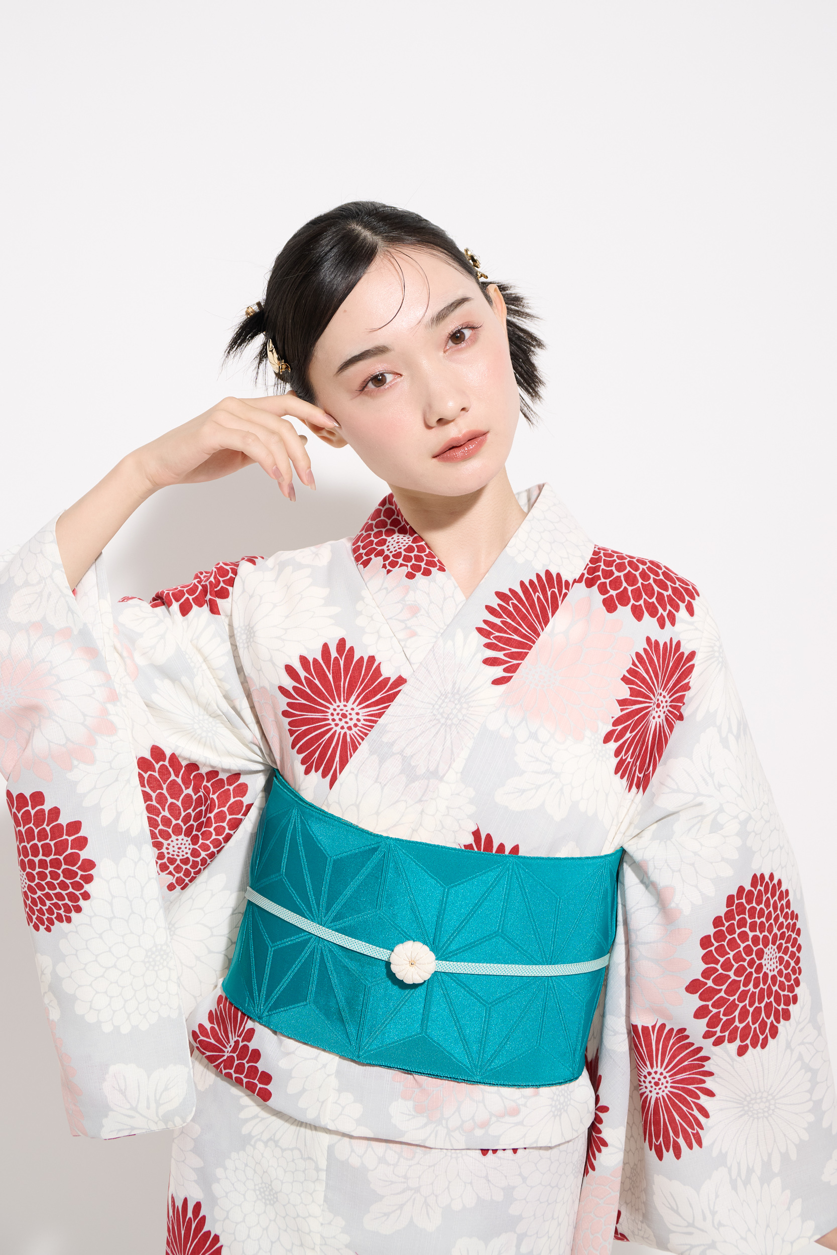 浴衣ヘアアレンジ　ロング　カチモリヘア