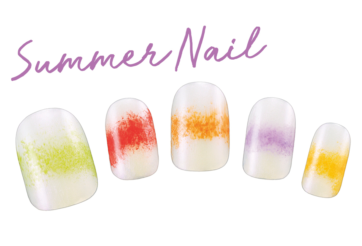 山本舞香　天然石リング×夏ネイル　デザイン②