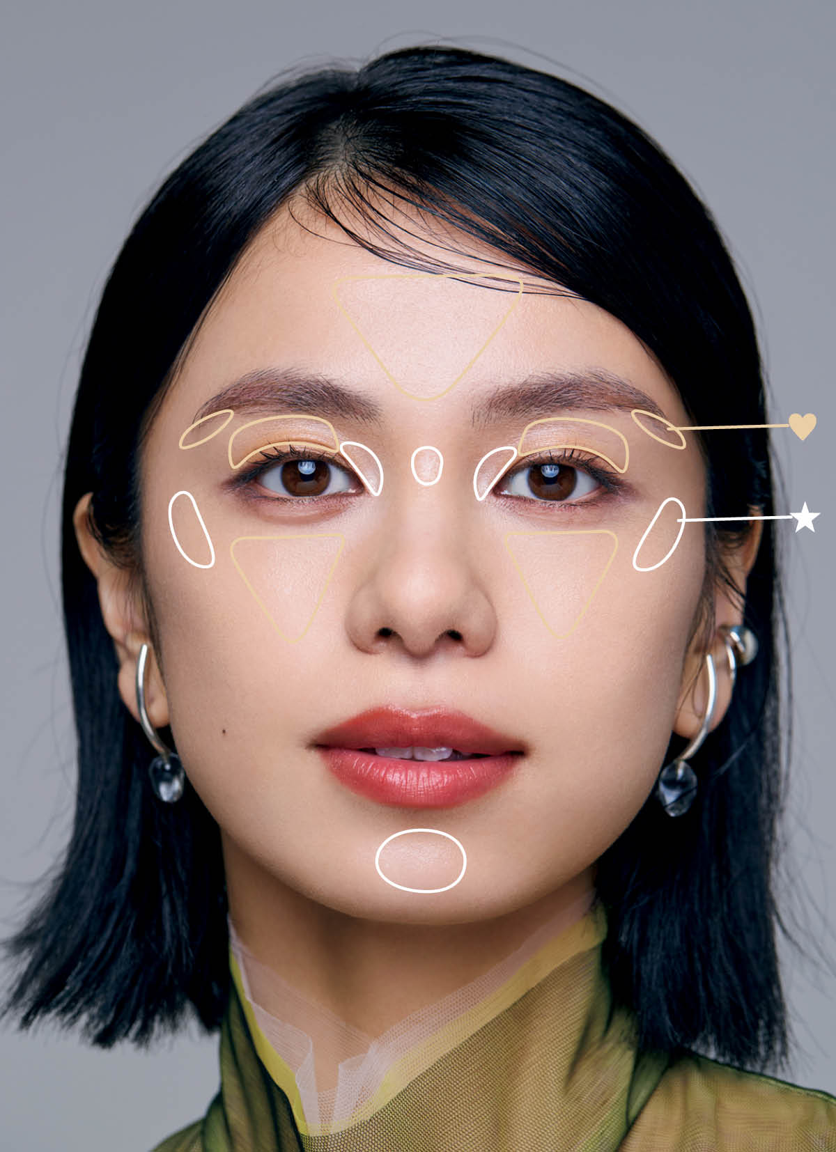 くぼみ・くすみをカバーするを入れる場所 佐藤晴美