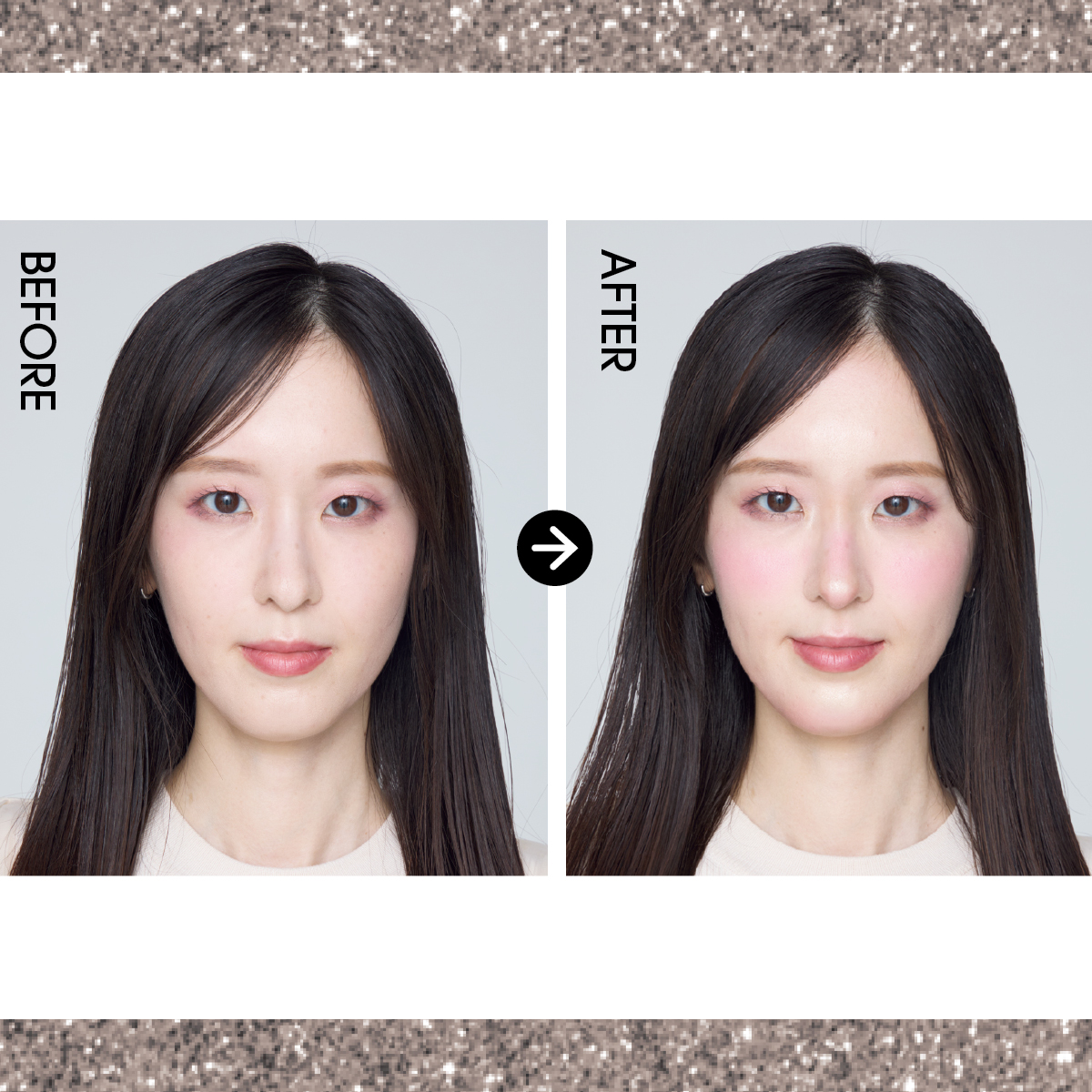 【面長さん向け小顔メイク】“縦”をカットしてバランス美人に。ギュテさん直伝！