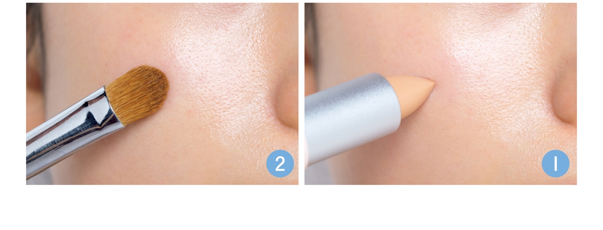 重めコンシーラー×パウダーのミルフィーユ塗り