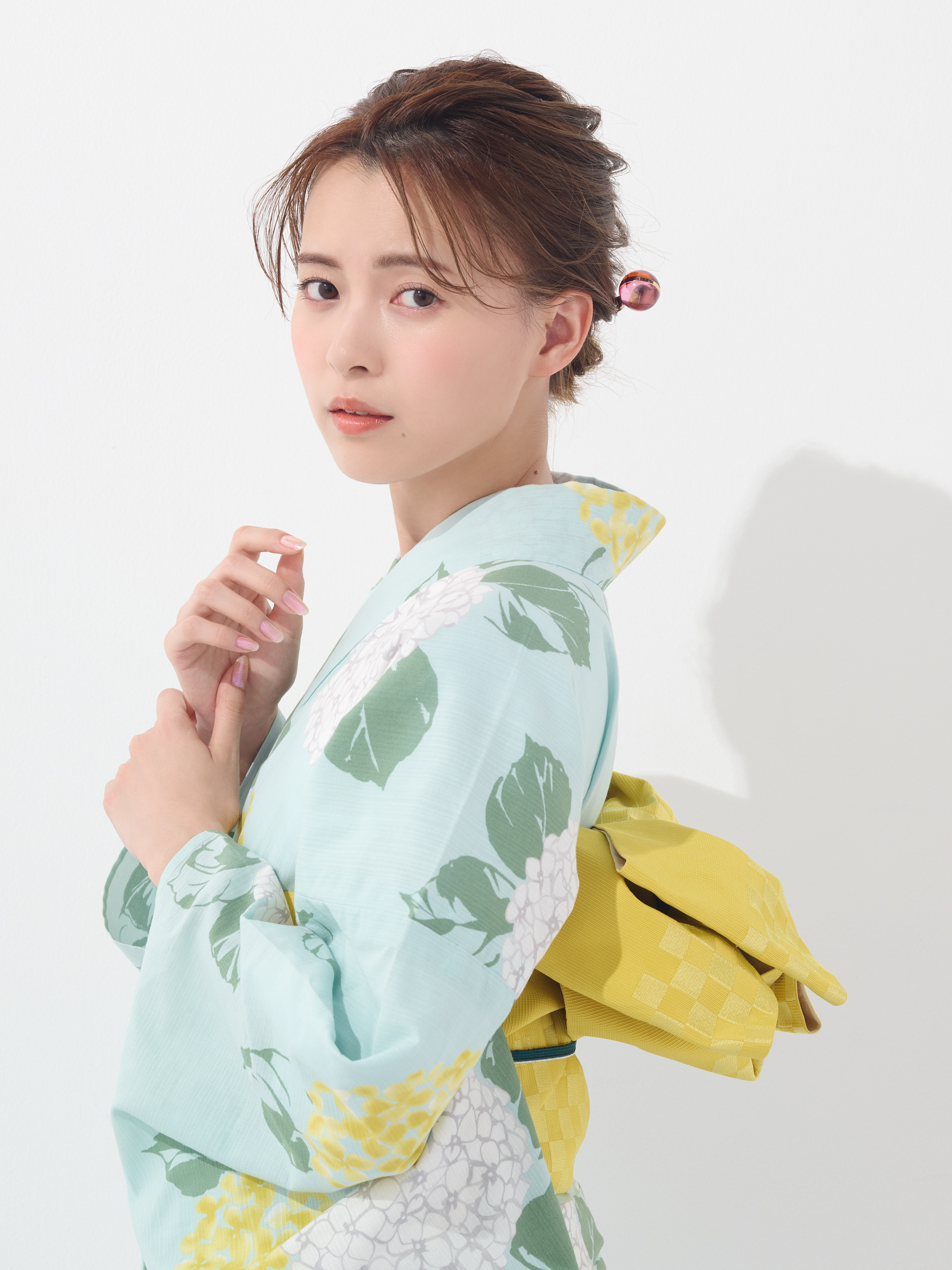 浴衣 ヘアアレンジ ミディアムヘア 新條由芽