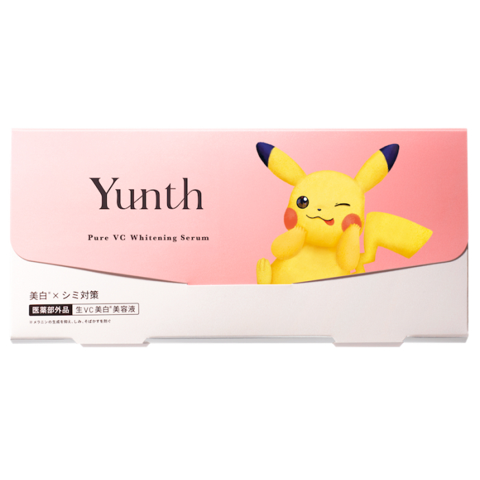 Yunth 美容液 4箱セット ピカチュウ チップとデール Yunth(ユンス) ⽣VC美⽩美容液（ピカチュウ限定デザイン）(美容液