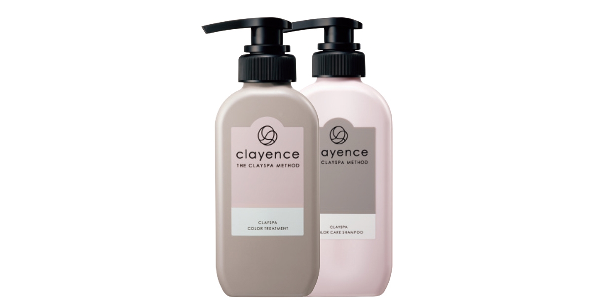 （右から）クレイエンス クレイスパ カラーケアシャンプー 300ml ￥2750、同 カラートリートメント 235g ￥3740／プレミアアンチエイジング