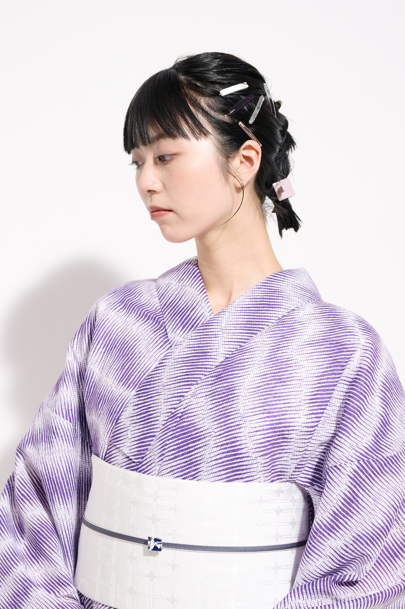 浴衣ヘアアレンジ ボブ 編み込み