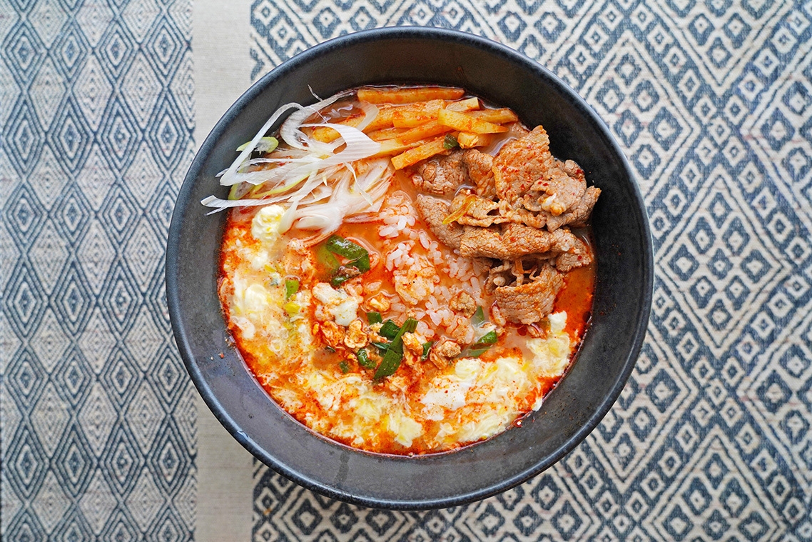 ウーバーイーツ　Uber eats 冷え改善　あったかクッパとチヂミのお店　のこのこ　カルビクッパ