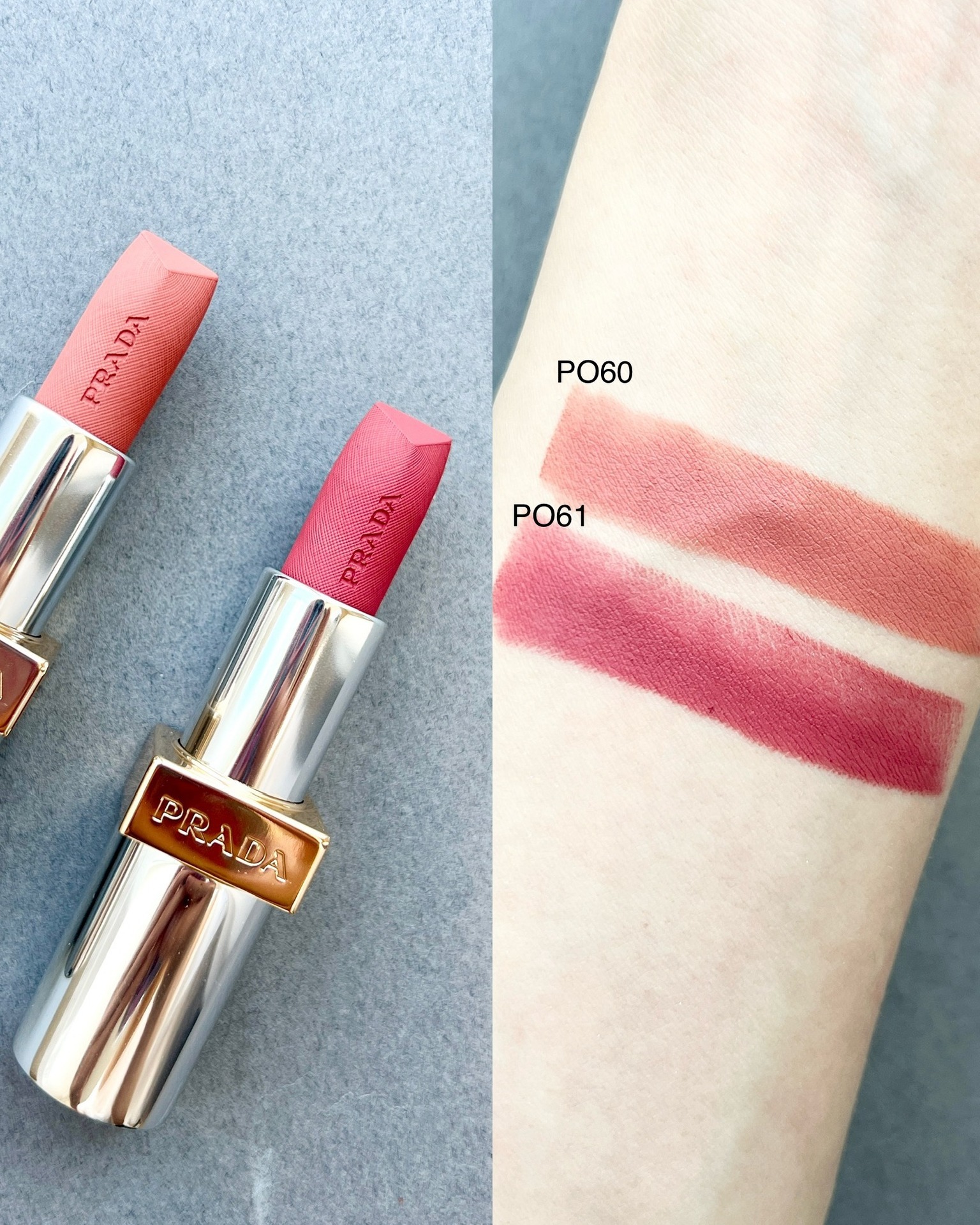 プラダ ビューティ モノクローム ウェイトレス リップカラー（マット レザー） スウォッチ