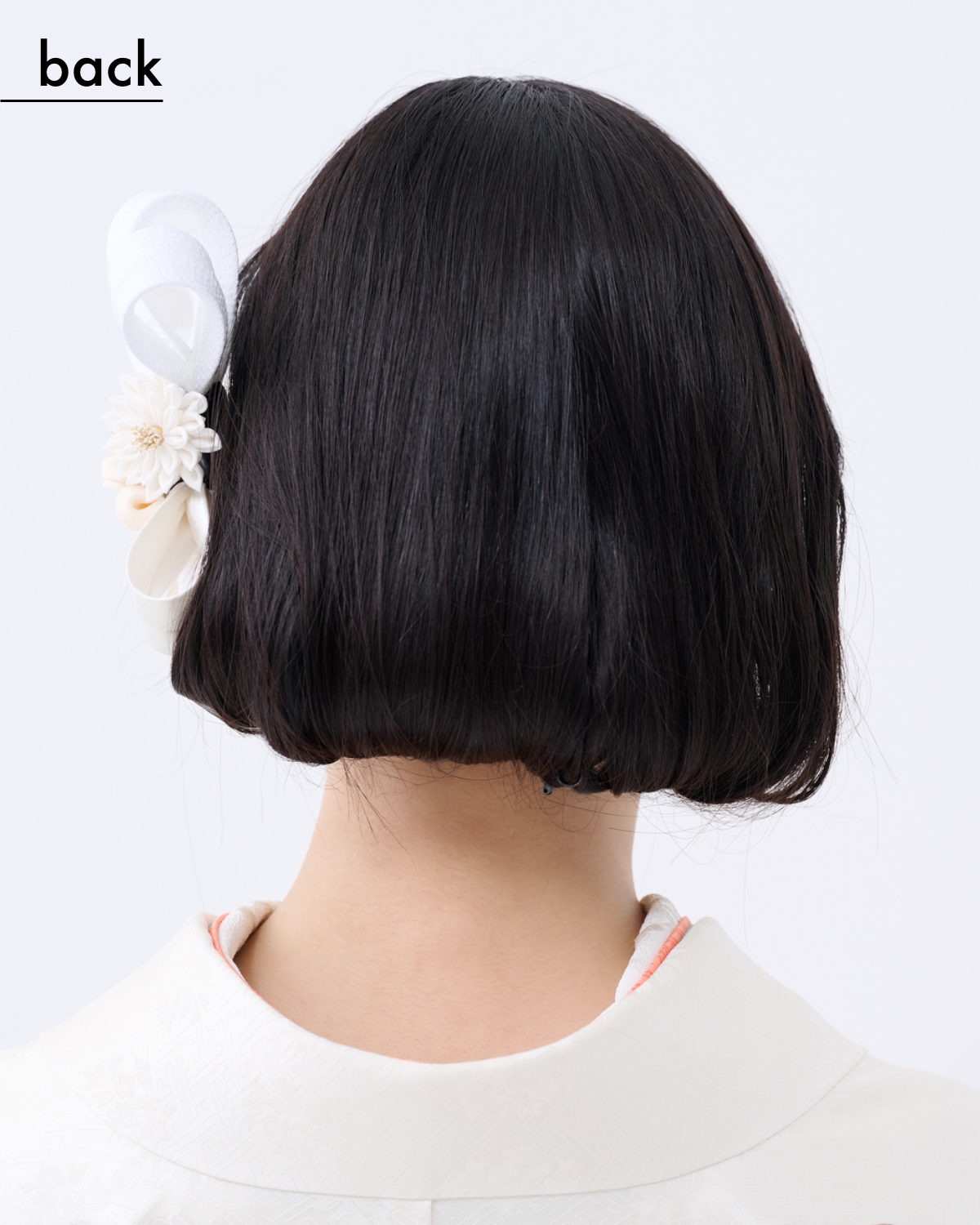 【卒業式袴ヘアアレンジ・セミロング➁】ハレの日こそイメチェン！ なんちゃってボブアレンジ（back）