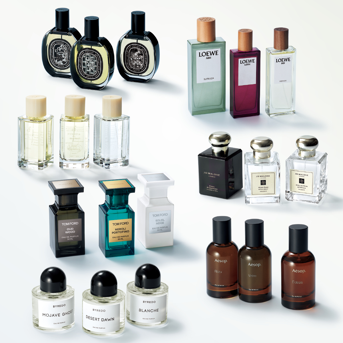 フレグランス好きが愛用する7ブランドの人気TOP3を発表。フエギア1833、ディプティックほか