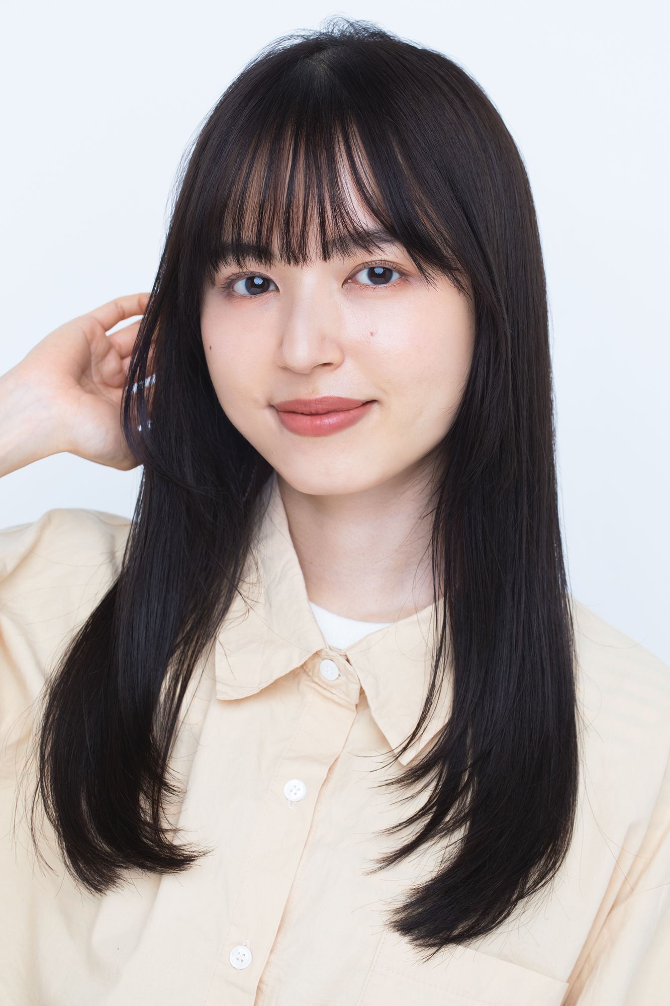 小顔　小顔ヘア　丸顔　ミディアム　ロング