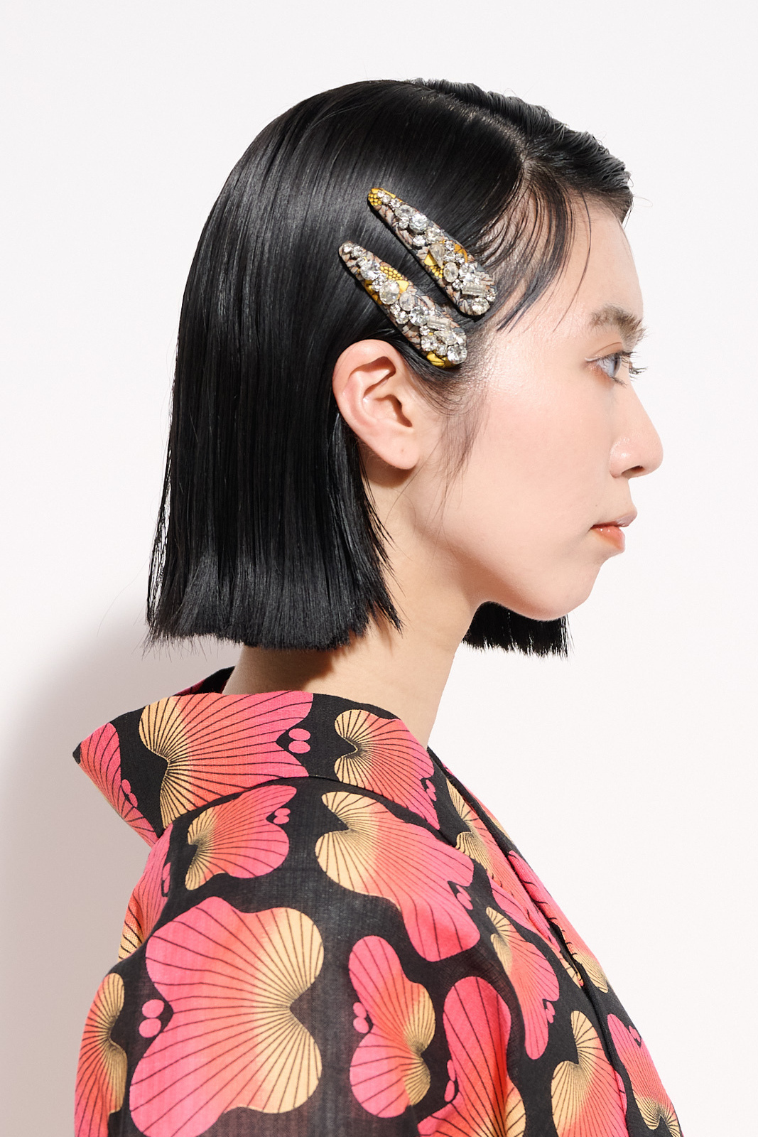 浴衣ヘアアレンジ ボブ サイドパート　右サイド