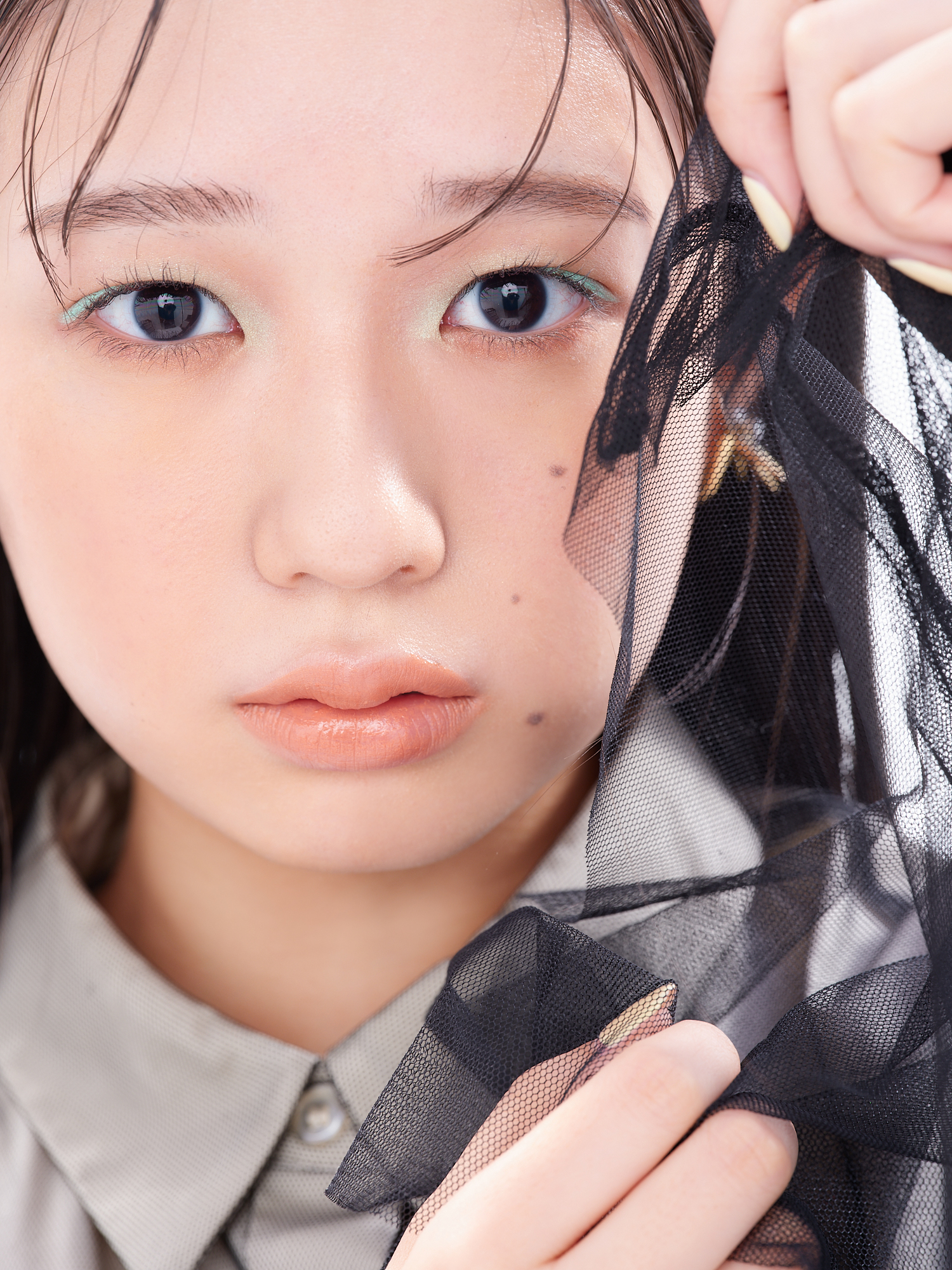 私立恵比寿中学　小久保柚乃　カラーメイク　グリーン　緑メイク