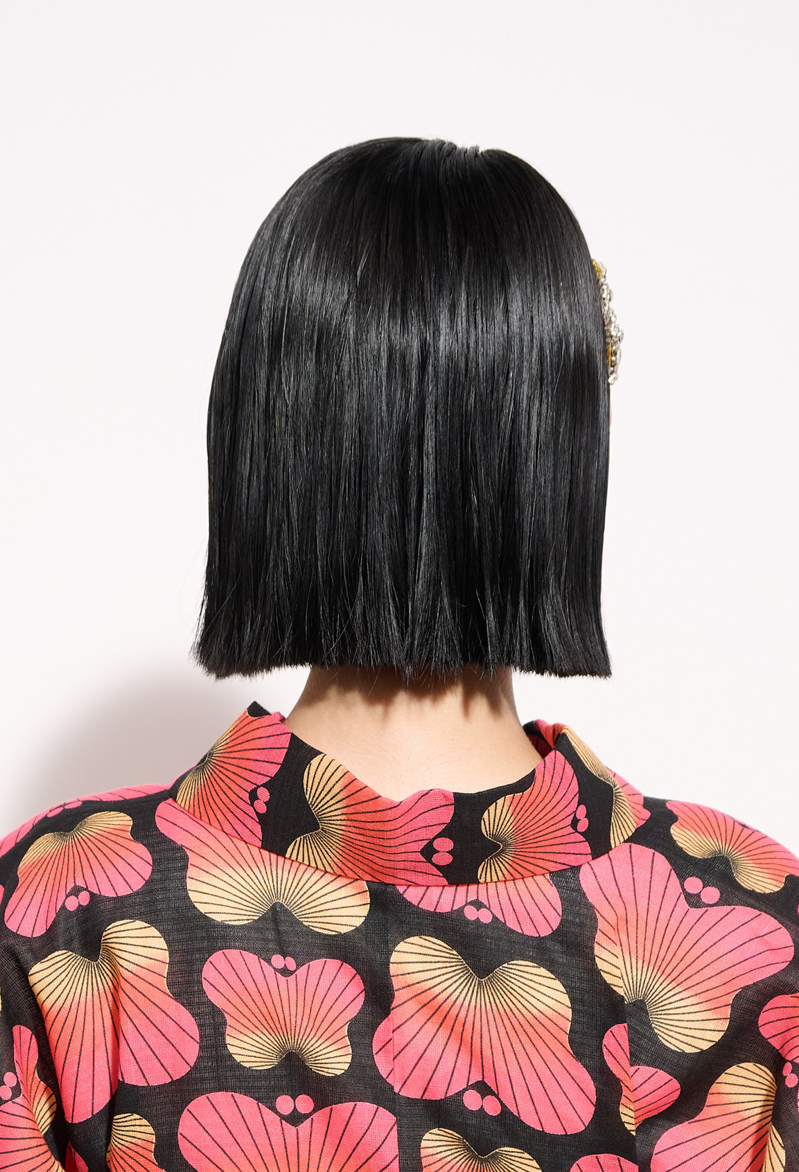 浴衣ヘアアレンジ ボブ サイドパート　バック