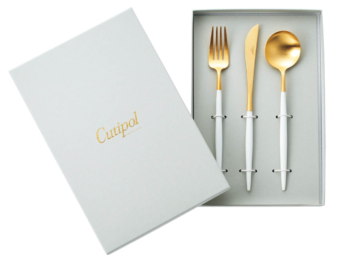 田中みな実おすすめのギフト クチポール ホワイトゴールド ディナー3本セット