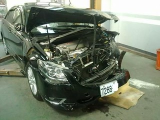 事故にあった様子