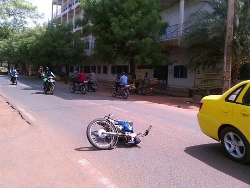 追突事故が起きた現場